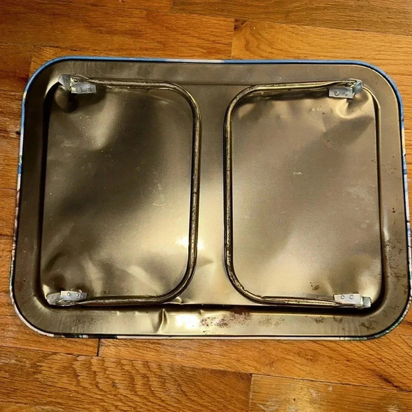 VINTAGE 1987 G.I. JOE Hasbro folding dinner/lunch metal tray •RARE• - Picture 9 of 13